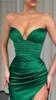 Elbiseler Seksi Emerald Yeşil Denizkızı Promu Elbiseler Kadınlar İçin Uzun Artı Boyutu Sevgilim Yüksek Yan Bölünmüş Arka Araç Giyim Özel Durumu