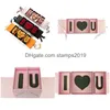 Gift Wrap Wedding Gift Paper Valentines Day Flower Packing I Love You Rose Box Y0712 Drop Delivery Home Garden Festive Party Suppl2638