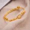 Bangle Annayoyo Baby Boys Braccialetti Color oro Gioielli per bambini etiopi Dubai Bracciale Regali di nozze per feste