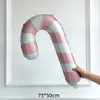 Decorações de Natal 125pcs Christmas Cane Gingerbread Man Foil Balloon Garland Arch Sand White Pink Latex Balloons Ano 2023 Christma Decoration 221208