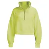 LL-043 Hoodies träning fitness bär kvinnor yoga outfit sportkläder yttre korta jackor utomhuskläder casual vuxen som kör långa s314s