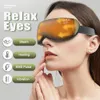 Eye Massager Electric Pulse Steam Heating Massage Device Compress s Care Glasses Vibration EMS Acupoint Tired Dry 221208