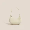 designer bag Dinner Party Bag Women's 2022 New Cow Leather One Shoulder Half Moon Armpit Portable Small White French Stick