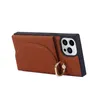 Card Pocket Pack Leather Cases For Iphone 14 Plus 14Pro 2022 13 12 11 Pro Max 8 7 Shockproof TPU Finger Ring Holder Stand Credit ID Card Slot Back Cover Cash Wallet Skin