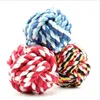 Corde à mâcher en coton pour chiot, jouet interactif et Durable en forme de boule pour chien, jouet tressé en coton