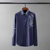 Männer Casual Hemden Minglu Baumwolle Herren Kleid Luxus Langarm Chinesischen Stil Stickerei Slim Fit Party Männlich Plus Größe 4XL