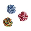 Corde à mâcher en coton pour chiot, jouet interactif et Durable en forme de boule pour chien, jouet tressé en coton