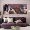 ITEMPS DE NOUVELLES PAS DE CATRES Affiche Sasuke vs Itachi HD Canvas Art Wall Picture Home Decor Sofa Fond Cadeaux d'anniversaire LJ201128 DHNF27479264