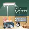 Lâmpadas de mesa Creative Pen Holder Desk Lâmpada Estudar Domeritório Estudo Olhos LED LEITA LEITA ALTA CARREGO DO REMO E NOITE DE ESCAVERAÇÃO