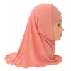 Hattar små flickor hijab cap med rhinstone dekoration vanlig muslim