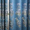 Gardin lyxen förtjockad chenille broderi skugga sovrum vardagsrum kinesisk stil färdiga gardiner