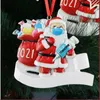 Christmas Decorations 2022 Ornaments Santa Claus Pendant Wearing Face Cover Hanging Toys Tree Decor Year's For Home