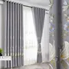 Rideau Simple moderne rideaux haute ombrage chambre salon baie vitrée motif de broderie coton lin lumière luxe mode