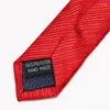 Cravates d'arc 2022 Arrivées Mode Cravate à rayures rouges pour hommes 7cm Slim Cravate de mariage Cravate de marié Gravata Corbata avec boîte-cadeau