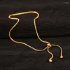 Anklets minimalistiska design guld orm benkedja titan stål båge anklet för kvinna 2022 koreanska mode smycken strandflicka är sexig