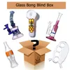Glas bongs blind box percolator hookahs överraskning lådor rökning vatten rör mysterium lådan olje riggar slumpmässig stil