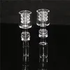 Narguilés Quartz Banger Nail Carré Sucre Cube Style Quartz Bangers sans dôme 14mm / 18mm / 10mm Mâle 90 Degrés Joint Transparent pour Verre Bong Pipe à Eau Dab Rig