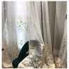 Curtain Fresh And Elegant Pasted Velvet Embroidered Window Screen Custom Translucent For Living Dining Room Bedroom