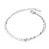 Bracelet en acier au titane pour fille en gros Designer Chain bracelet en diamant tempérament simple Bijoux d'amour