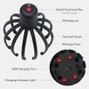Head Massager Electric Scalp Octopus Claw Hands Free Therapeutic Scratcher Rechargeble Stress Relief Hair Growth 221208