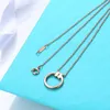 Pendant Necklaces Designer rope knot necklace female stainless steel couple with diamond gold chain pendant neck luxury jewelry gift girlfriend accessories