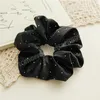 Fashion Silver Gold Scrunchie Headbands Elastic Hairband For Women Star Dot Velvet Girl Ponytail Holder Hair Rope Accessories