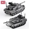 Blocks Military Tanks Challenger Leopard 2A7 Main Battle Tank Soldier Building WW2 Bricks Army Kids Children Toys Gifts 221209