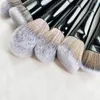 New Black Makeup Brushes Set 11pcs - Cerdas sintéticas suaves Beauty Face Eye Foundation Powder Blush Eye Shadow Higlighter Shape Contorno Cosméticos Herramientas de mezcla