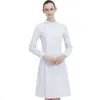 또는 비즈니스 여성 스크럽 코트 실험실 코트 슬림 다색 로브 바지 내용 작업복-대체