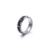 Wedding Rings Creative Stainless Steel Couple's First Jewelry Japan And South Korea's Unique Gold Rimmed Titanium Ring For Men