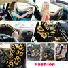 Car Seat Covers Red Rose Art Flower Printing Cover Full Set For Women Front Rear Comfortable Non-slip Protection Cushion