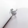 Sparkling Daisy Flower Rings Real Sterling Silver con caja original para Pandora Fashion Party Jewelry CZ Diamond Ring Set para mujeres niñas