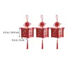 Gift Wrap 3Pcs Chinese Wedding Party Favor Boxes Wooden Candy Treat Hollow Out Box