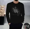 Fashion Brand Men's Hoodies & Sweatshirts Embroidery Sweatwear Europe and America Fashion Versatile Long Sleeve Round Neck Men Slim Fit Top