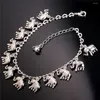 Anklets U7 Little Elephant Anklet For Women Gift Silver/Gold Color Wholesale Cute Animal Summer Jewelry Foot A319