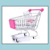 Boîtes De Rangement Poubelles Mini Supermarché Boutique Chariot Chariot Jouet Creative Téléphone Stylo Organisateur Boîte Recueillir Des Outils Pour Enfants Enfants Jouets Gi Dhsxf