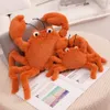 Dolls de pelúcia 2260cm Funny Doll Intresting Simulation Sea Anime Red Lobster Caranguejo recheado Cabelo curto Toy Birthday Gifts For Kids 221208