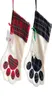 Julstrumpa Monogrammed Pet Dog Cat Paw Gift Bag Plaid Xmas Stockings Christmas Tree Ornaments Party Decor 2 Styles Stock1351879