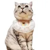 Dog Apparel Cat Bib Bear Lace Edge Pet Supplies Scarf Triangular Binder