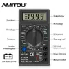 Amitou DT830B 디지털 멀티 미터 AC/DC LCD 미니 볼트 미터 전류계 OHM 테스터 750/1000V 고 안전 핸드 헬드 미터가 프로브를 갖춘