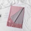 Scarves Designer Brand Tassel Imitation Cashmere Scarf Fringed Classic Double Sided Plain Wraps Fashion Oversized Shawl Winter Warm Collar 16 Color BC198