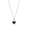 Gros amour collier pendentif titane acier mode en forme de coeur pendentif bijoux double face polyvalent