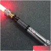Bastoncini luminosi a led 110 cm Spada laser Suono di alta qualità Skywalker Luke Saber Spada Materiale metallico Giocattolo cosplay Regalo di compleanno Drop Delive Dhqth