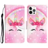 Leder-Flip-Wallet-Hüllen für iPhone 14 Pro Max 13 Mini 12 11 XS XR 7 8 Cartoon-Blumen-Schmetterlings-Druck, Katze, Tiger, Schleife, Hund, Ausweishalter, Ständer, Schutzhülle