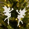 Julekorationer vita minitr￤d oranments Xmas h￤ngsmycken nata glad dekor f￶r hem 2022 lyckligt ￥r naviidad noel leveranser