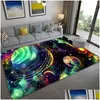 Carpets Space Universe Planet 3d Planchers Tapis salon de grande taille Flanelle Tapis à chambre douce pour enfants Boys Toilet de toilette Doormat6919025