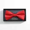 Bow Ties 2022 Högkvalitativt mode för män Bröllop Elegant Red Bowtie Club Bankettjubileumsfjäril