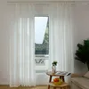 Cortina cortinas hilo grueso vientre grande Cruz blanca gasa luz impermeable ventana tul para sala de estar dormitorio amarillo