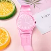 HBP Quartz Watch Ladies El Yapımı Kaliteli Moda Arap Sayılar Silikon Analog Saat Bileklik Hediye Montres de Luxe