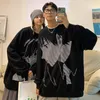 Bluzy męskie 2022 SWEATER SWEATER Anime American Retro para retro tops High-end Streetwear plus size płaszcz dla mężczyzn odzież